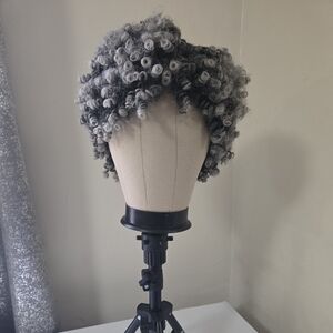 Curly Gray Wig for Women